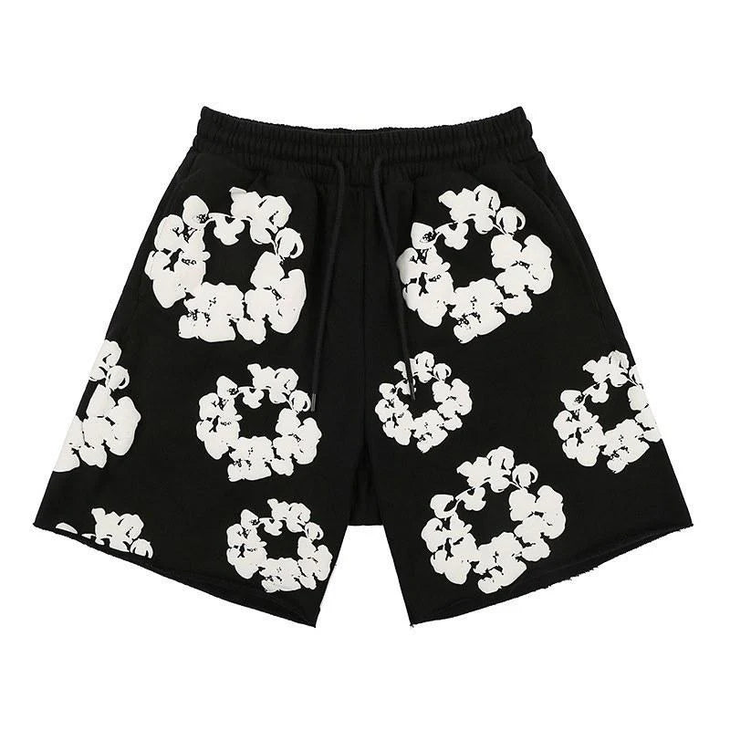 BLUMENMUSTER SHORTS - 100% COTTON