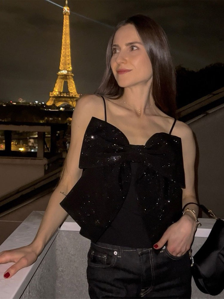 Sparkled Bow Crop Top