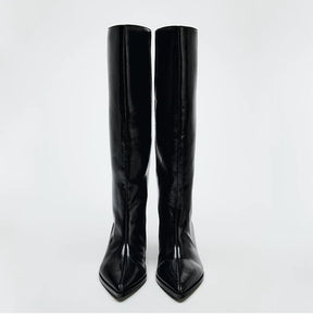 Leder High Heel Boots