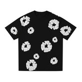 BLUMENMUSTER T-SHIRT - 100% COTTON