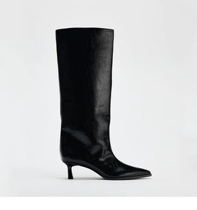 Leder High Heel Boots