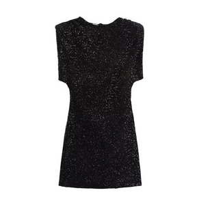 Virales Glitzerkleid in schwarz